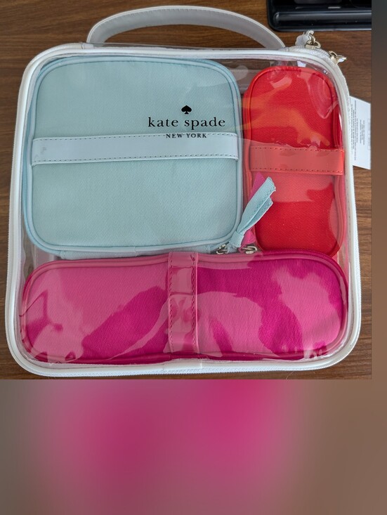 kate spade Handbags - kate spade H154 Clear Travel Cosmetic Set with 3 Pouches